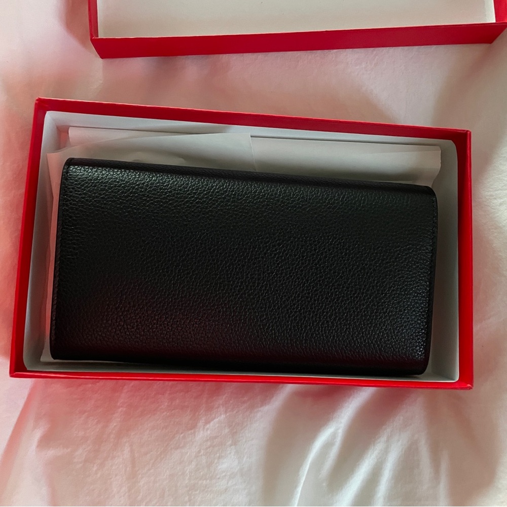 Ferragamo Gancini wallet with shoulder strap - Black - Picture 5 of 6